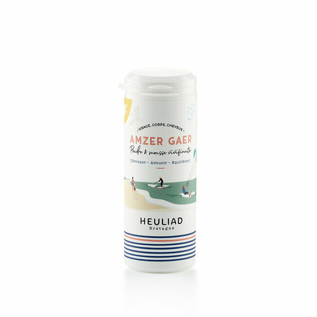 Amzer gaer, poudre et mousse vivifiante - Cosmétiques naturels bretons - Heuliad Bretagne