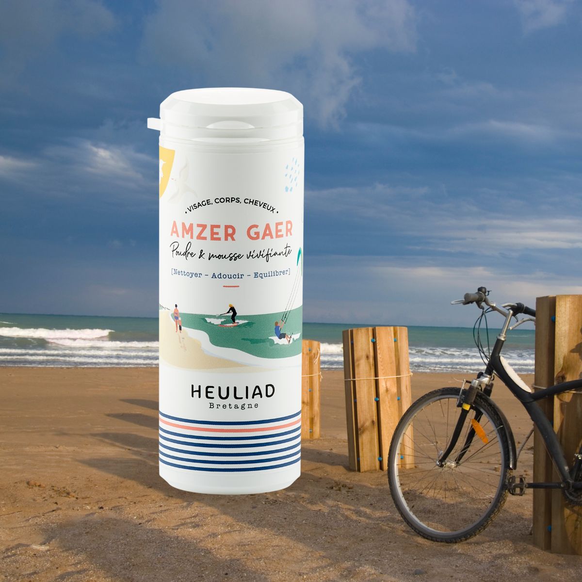 Amzer gaer, poudre et mousse vivifiante - Cosmétiques naturels bretons - Heuliad Bretagne