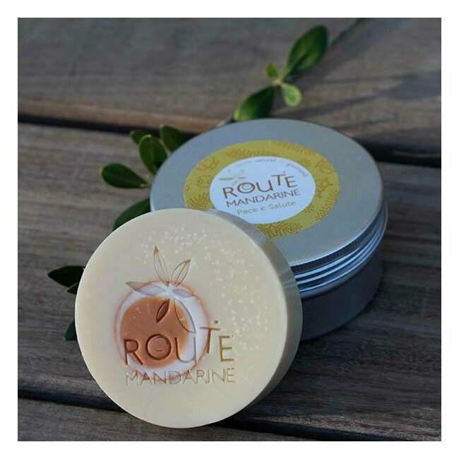 Pace e salute et sa bote de savon Route Mandarine