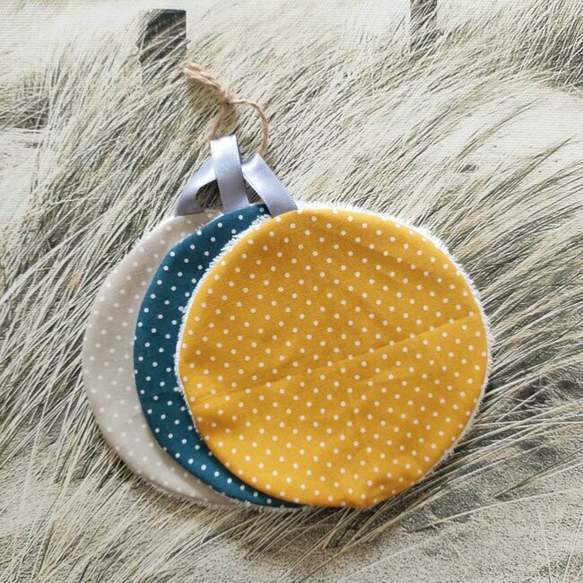 lingettes visage lavables en fibres d'eucalyptus oekotex heuliad