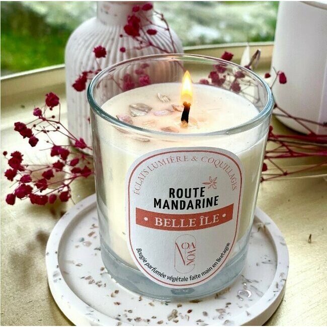 Bougie naturelle bio et vgtale NAO  l'amande - 120 g