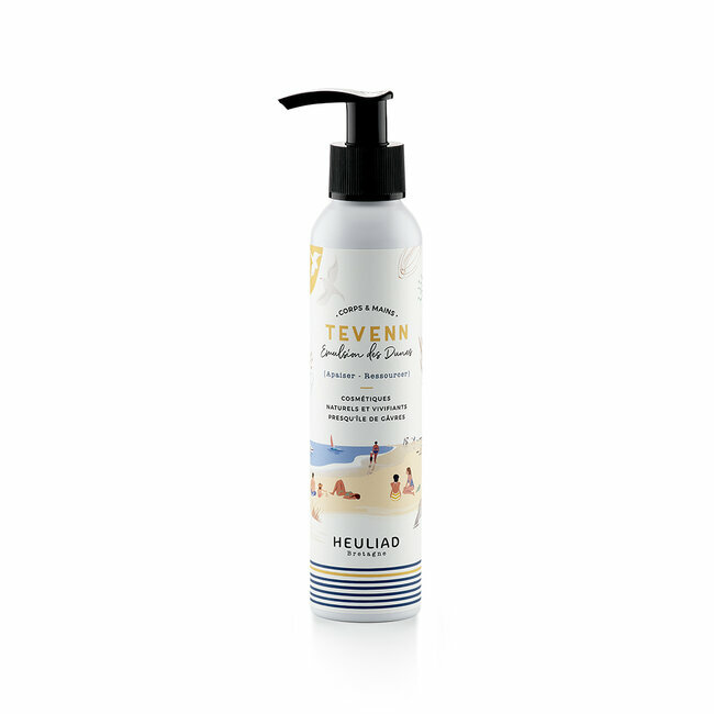 lait corps hydratant Tevenn Emulsion des dunes HEULIAD