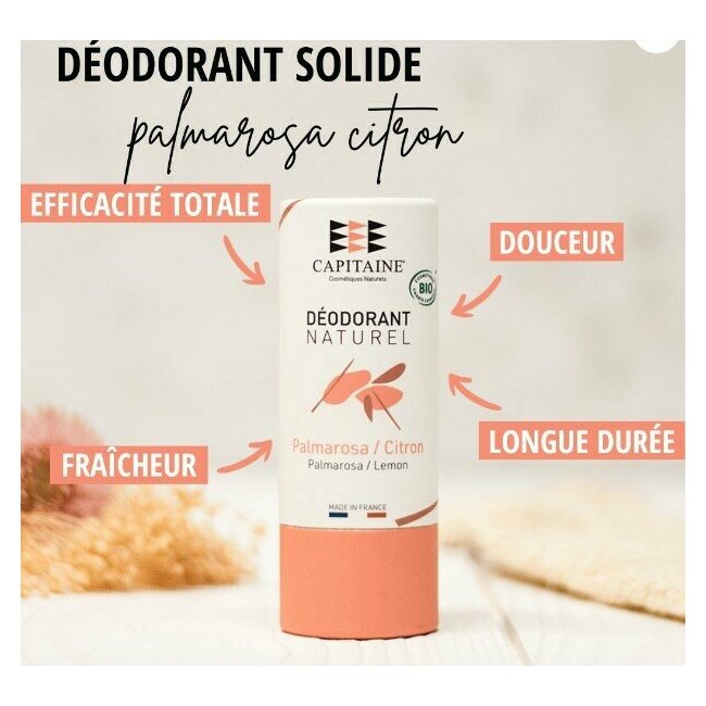 Dodorant stick naturel BIO palmarosa