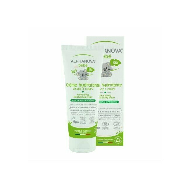 crme hydratante peau sche et sensible BEBE bio Alphanova