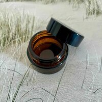 Pot en verre ambr 20 ml avec couvercle PP VIDE