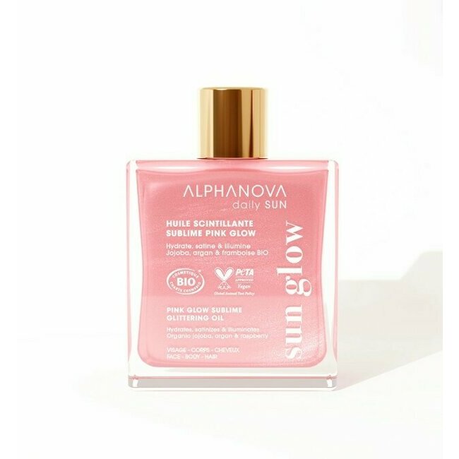 Huile scintillante pink glow BIO 50 ml Alphanova
